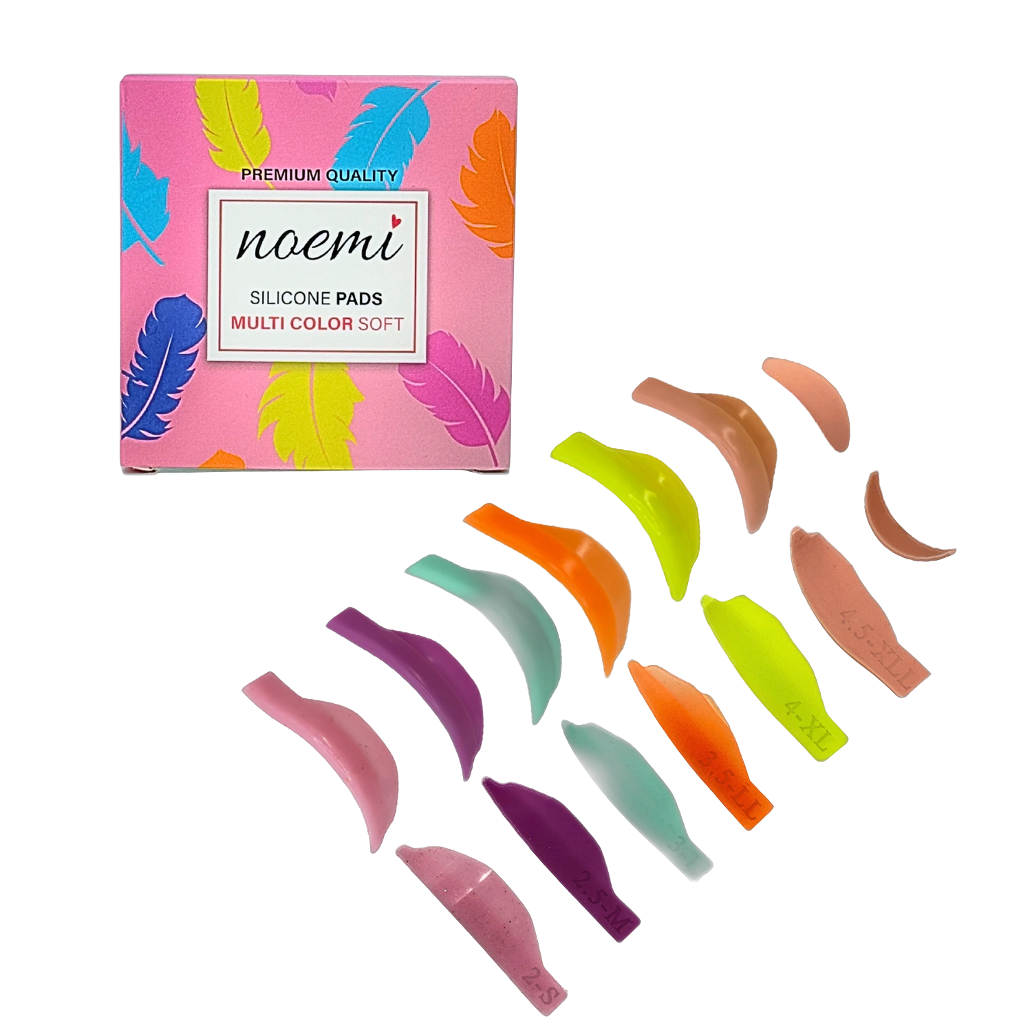 Multi Color Soft Silicone Pads - Mix 7 Pairs