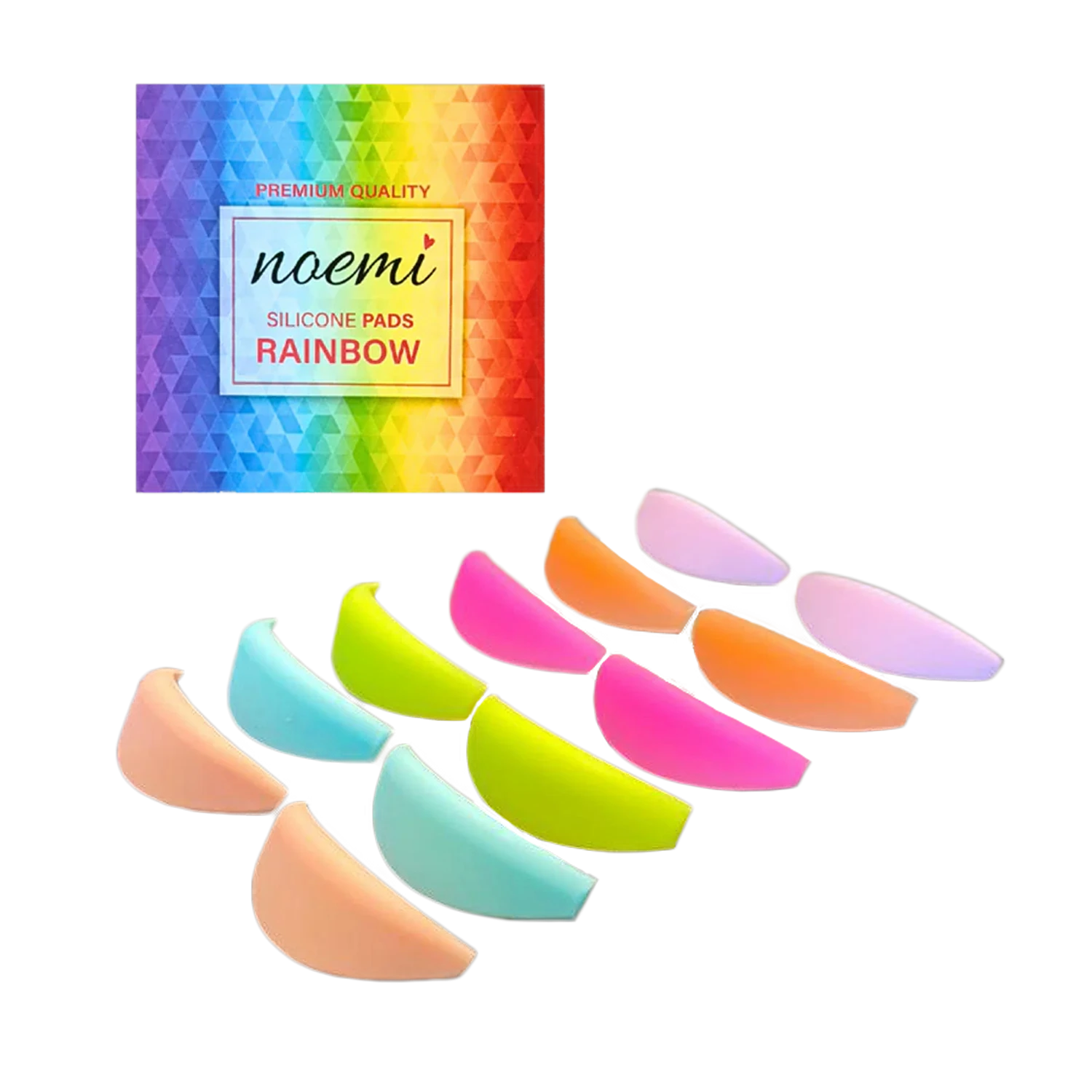 Silicone Pads Rainbow - Mix 6 Pairs